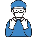 Male Doctor Wearing Surgical Gown SVG Icon
